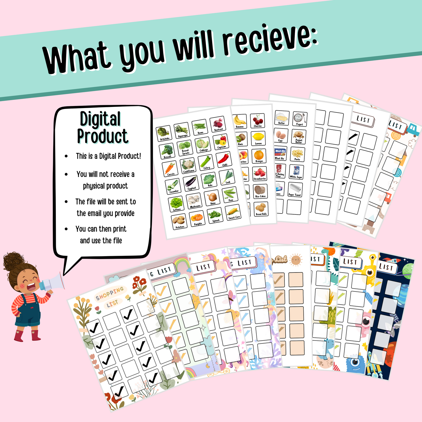 Kids Shopping List Bundle (Digital Product)